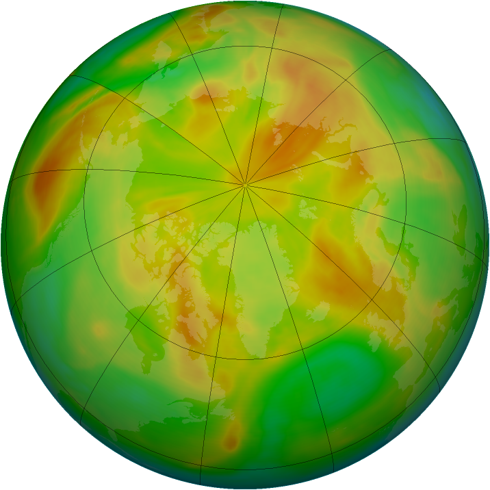 Arctic ozone map for 15 May 2007